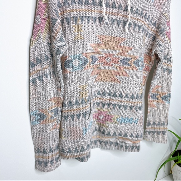 Aztec Print Pullover Hoodie Sweater - Picture 4 of 10